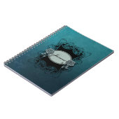 Vintages Personalisiertes Blau Notizblock (Linke Seite)