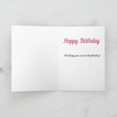 Vintages Personalisiertes Blumenalter Geburtstag F Karte (Innenseite)