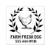 Vintages Personalisiertes Ei Runde Briefmarke Permastempel (Design)