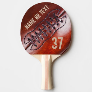 Vintages personalisiertes FußballPing Pong Paddel Tischtennis Schläger