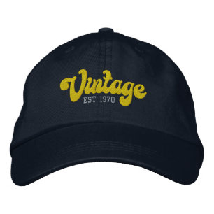 Vintages Personalisiertes Jahr Bestickte Baseballkappe