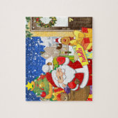 Vintages personalisiertes Weihnachtspuzzle Puzzle (Vertikal)