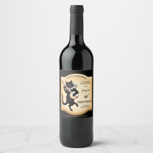 Vintages Personalisiertes Weinetikett (Vorderseite)