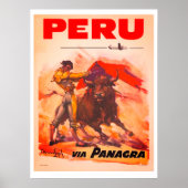 Vintages Peru-Reiseplakat Poster (Vorne)