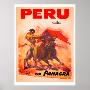 Vintages Peru-Reiseplakat Poster