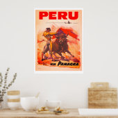 Vintages Peru-Reiseplakat Poster (Küche)