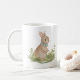 Vintages Peter Kaninchen mit Blume Kaffee Tasse