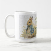 Vintages Peter Kaninchen mit Blume Kaffee Tasse (Links)