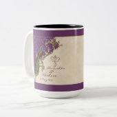 Vintages Pfau & Etchings Hindu-Hochzeitsgeschenk Zweifarbige Tasse (Vorderseite Links)
