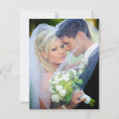 Vintages Pfau-Hochzeits-Foto danken Ihnen Dankeskarte (Rückseite)