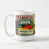Vintages Pfauenmarkierungsstempel Kaffeetasse (Links)
