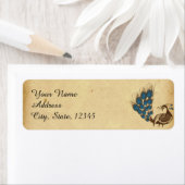 Vintages Pfauenmonogramm-Hochzeitslabel (Insitu)