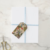 Vintages Pfauenmuster Farbenfrohe Kunst Geschenkanhänger (Mit Garn)
