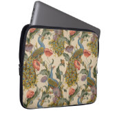 Vintages Pfauenmuster Farbenfrohe Kunst Laptopschutzhülle (Vorne Rechts)