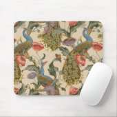 Vintages Pfauenmuster Farbenfrohe Kunst Mousepad (Mit Mouse)