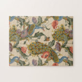 Vintages Pfauenmuster Farbenfrohe Kunst Puzzle (Horizontal)