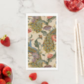 Vintages Pfauenmuster Farbenfrohe Kunst Serviette (Beispiel)