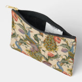 Vintages Pfauenmuster Farbenfrohe Kunst Zubehörtasche (Offen)