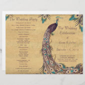 Vintages Pfauenpflanzenschutzprogramm (Vorne/Hinten)