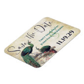 Vintages Pfauenwälder Save the Date Magnet (Linke Seite)