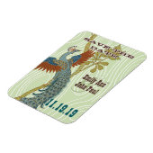 Vintages Pfauenwälder Save the Date Magnet (Linke Seite)