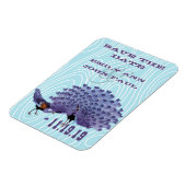 Vintages Pfauenwälder Save the Date Magnet (Linke Seite)