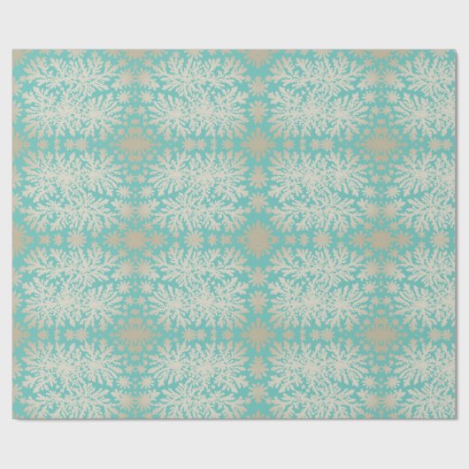 Vintages Pfefferpapier mit Schneeflocken Geschenkpapier (Flach)