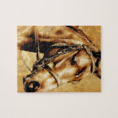 Vintages Pferd der schönen Künste F049 Puzzle (Horizontal)