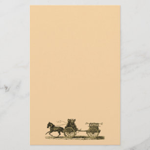 Vintages Pferd gezeichnete Briefpapier