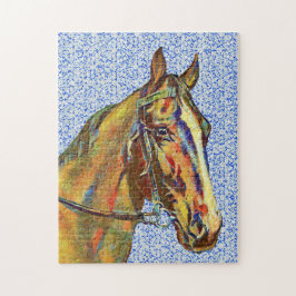 Vintages Pferd im Bridle Puzzle