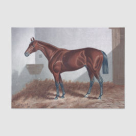 Vintages Pferd in festem Dekoupage Seidenpapier