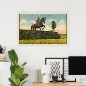 Vintages Pferd Jumping Aikin SC Poster (Heimbüro)