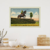 Vintages Pferd Jumping Aikin SC Poster (Küche)
