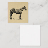 Vintages Pferd Kunst, Illustriert Reiten Mitteilungskarte (Vorne/Hinten)