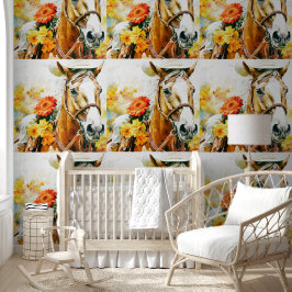 Vintages Pferd mit Cowgirl Tapete