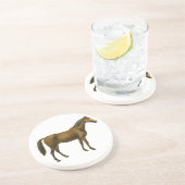 Vintages Pferd Sandstein Untersetzer (Seite)