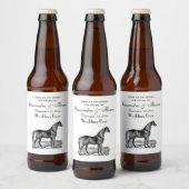 Vintages Pferd Stehend Bierflaschenetikett (Flaschen)