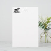 Vintages Pferd Stehend Briefpapier (Stehend Vorderseite)