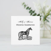 Vintages Pferd Stehend Einladung (Stehend Vorderseite)