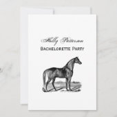 Vintages Pferd Stehend Einladung (Vorderseite)