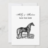 Vintages Pferd Stehend Einladung (Vorderseite)