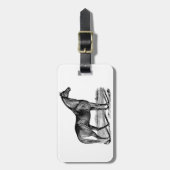 Vintages Pferd Stehend Gepäckanhänger (Vorderseite vertikal)