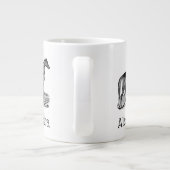Vintages Pferd Stehend Jumbo-Tasse (Rückseite)