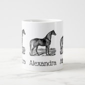 Vintages Pferd Stehend Jumbo-Tasse (Vorderseite)