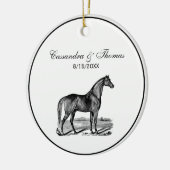 Vintages Pferd Stehend Keramik Ornament (Links)