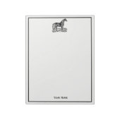 Vintages Pferd Stehend Notizblock (Rotiert)