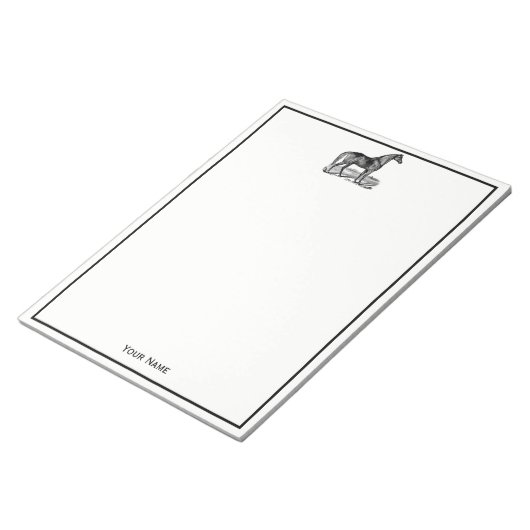 Vintages Pferd Stehend Notizblock (angewinkelt)