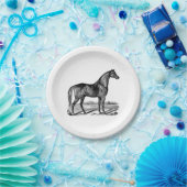 Vintages Pferd Stehend Pappteller (Party)