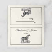 Vintages Pferd Stehend Platzkarte (Außenseite Aufgefaltet)