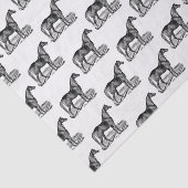 Vintages Pferd Stehend Seidenpapier (Ausschnitt)